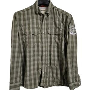 Simms Fishing Shirt Mens Lg Green Plaid Vented Pearl Snap Trout Outfitters Lwt